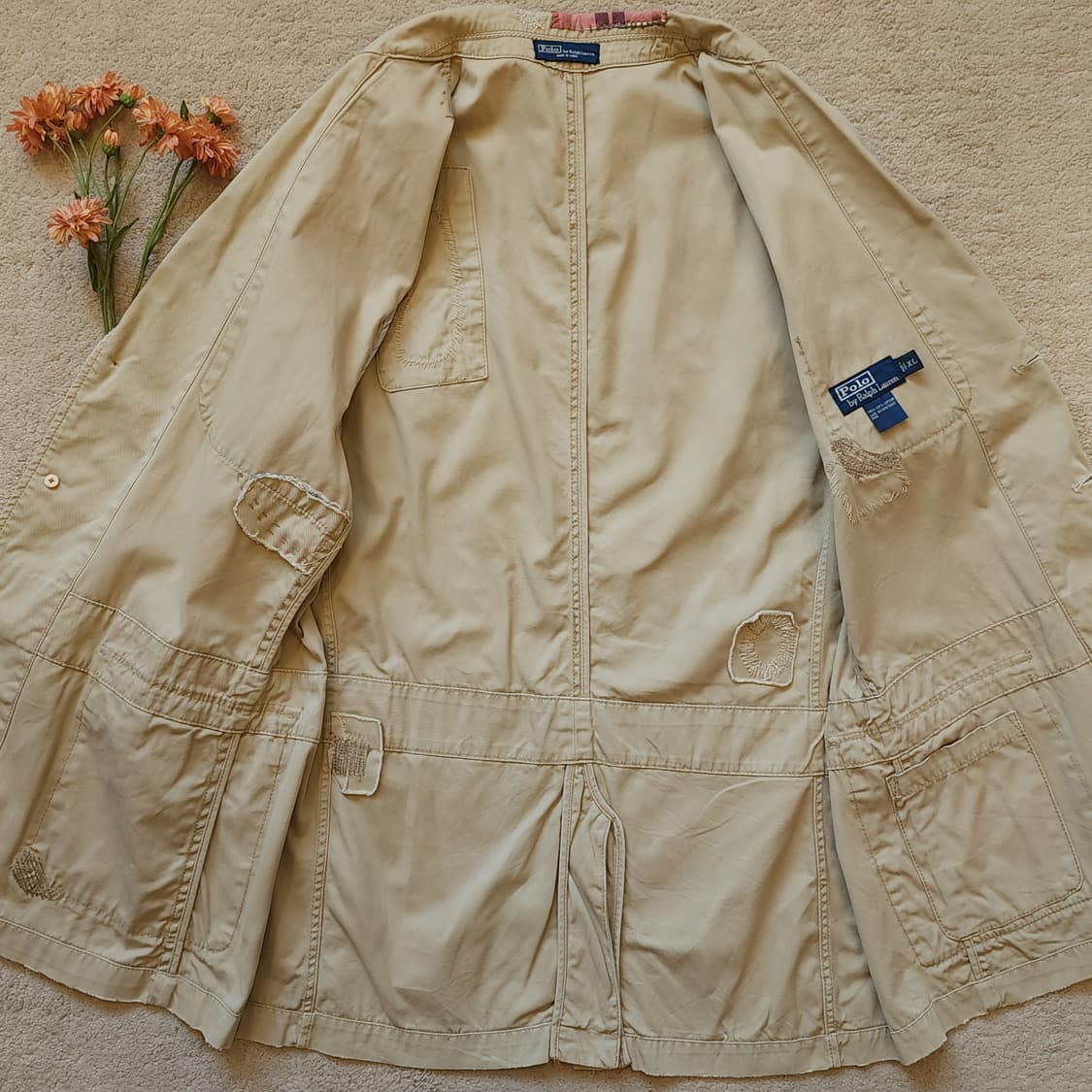 00년대 폴로 랄프로렌 패치워크 스포츠 자켓 블레이져 xl 상품이미지3