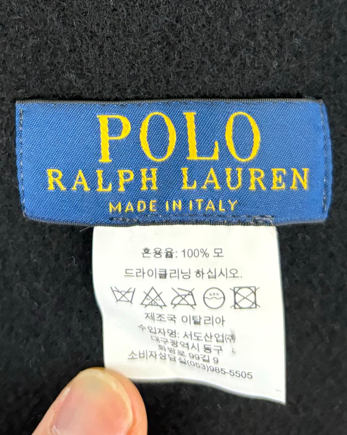 폴로 랄프로렌 블랙 프린지 버진 울 스카프 상품이미지4