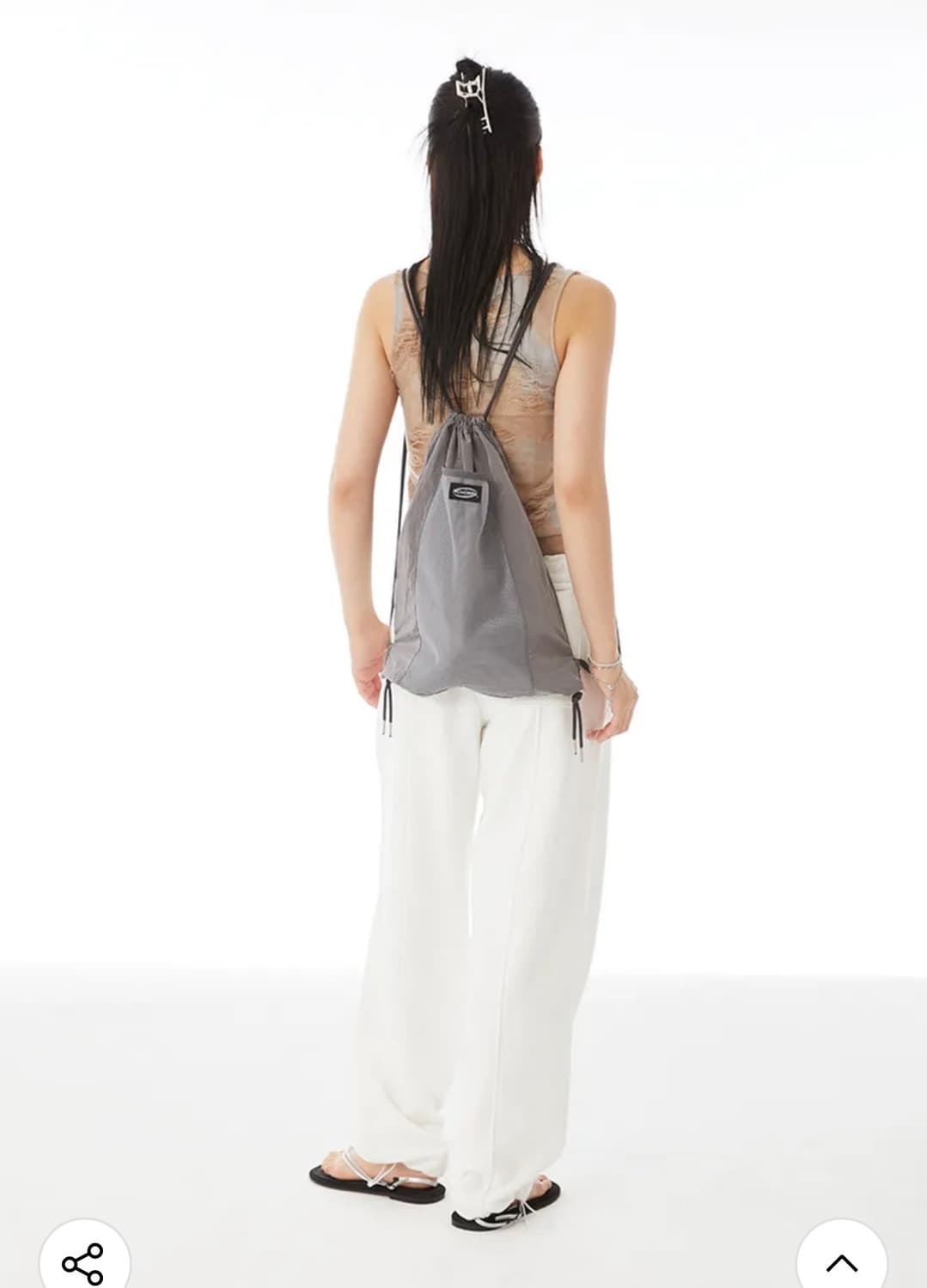 맥앤칩스 메탈 벨크로 짐색 백팩 가방 다크퍼플 상품이미지2