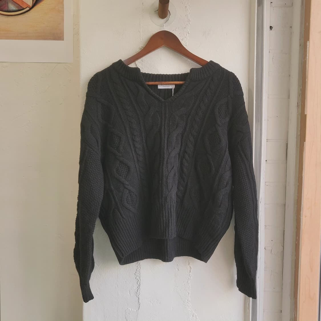 United arrows 블랙 꽈배기 니트 상품이미지3