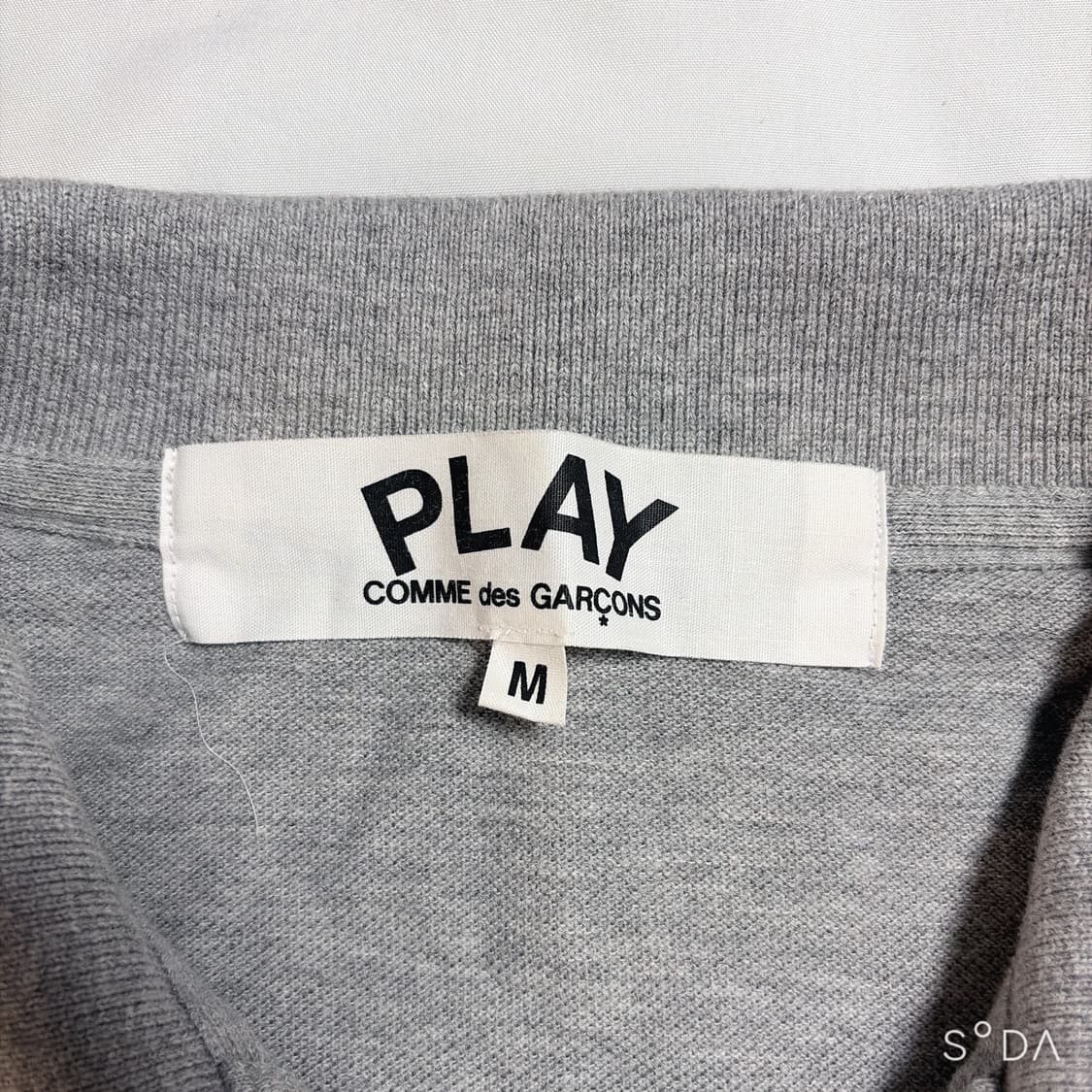 꼼데가르송 플레이 카라 반팔티 M 그레이 상품이미지4