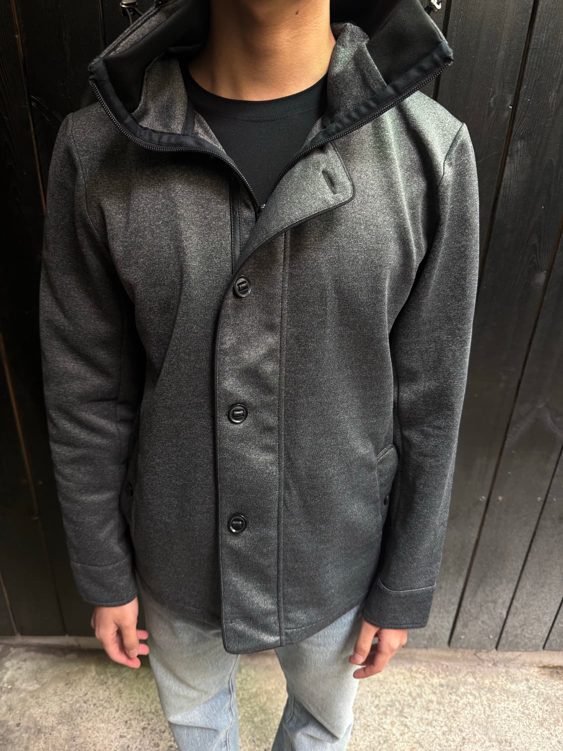 Semantic design 차콜 집업 자켓 상품이미지2