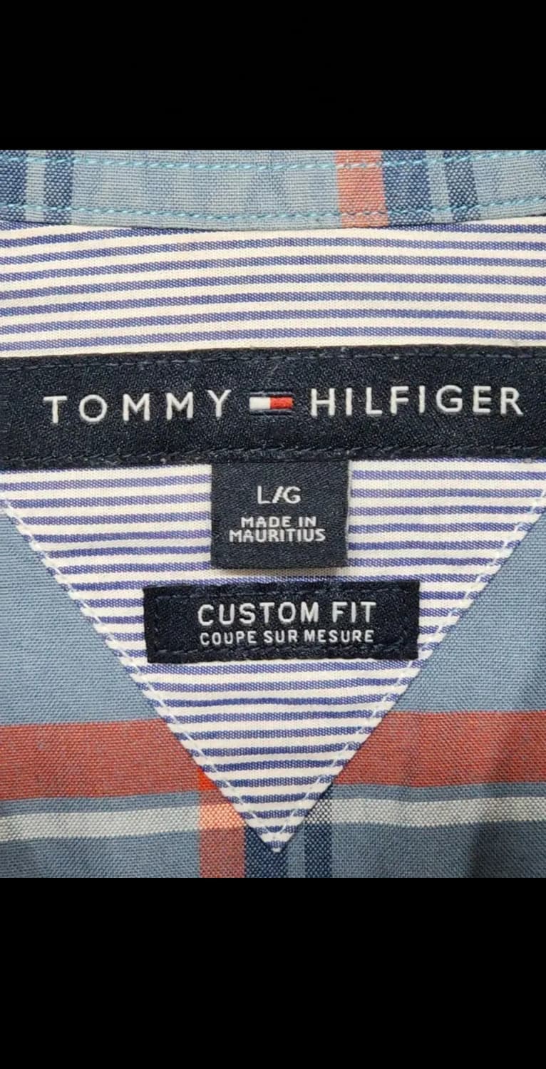 (L) 타미힐피거 남방 체크 셔츠 토미 로고 포켓  상품이미지3