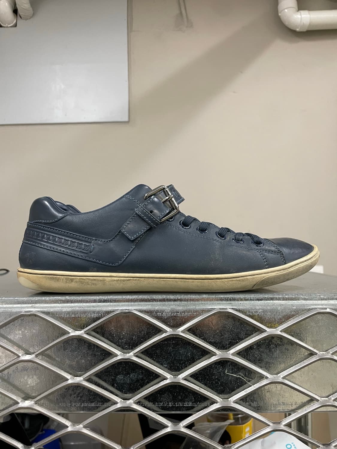 루이비통 레이스업 블루 레더 스니커즈 7.5 (gr-4679) 상품이미지4