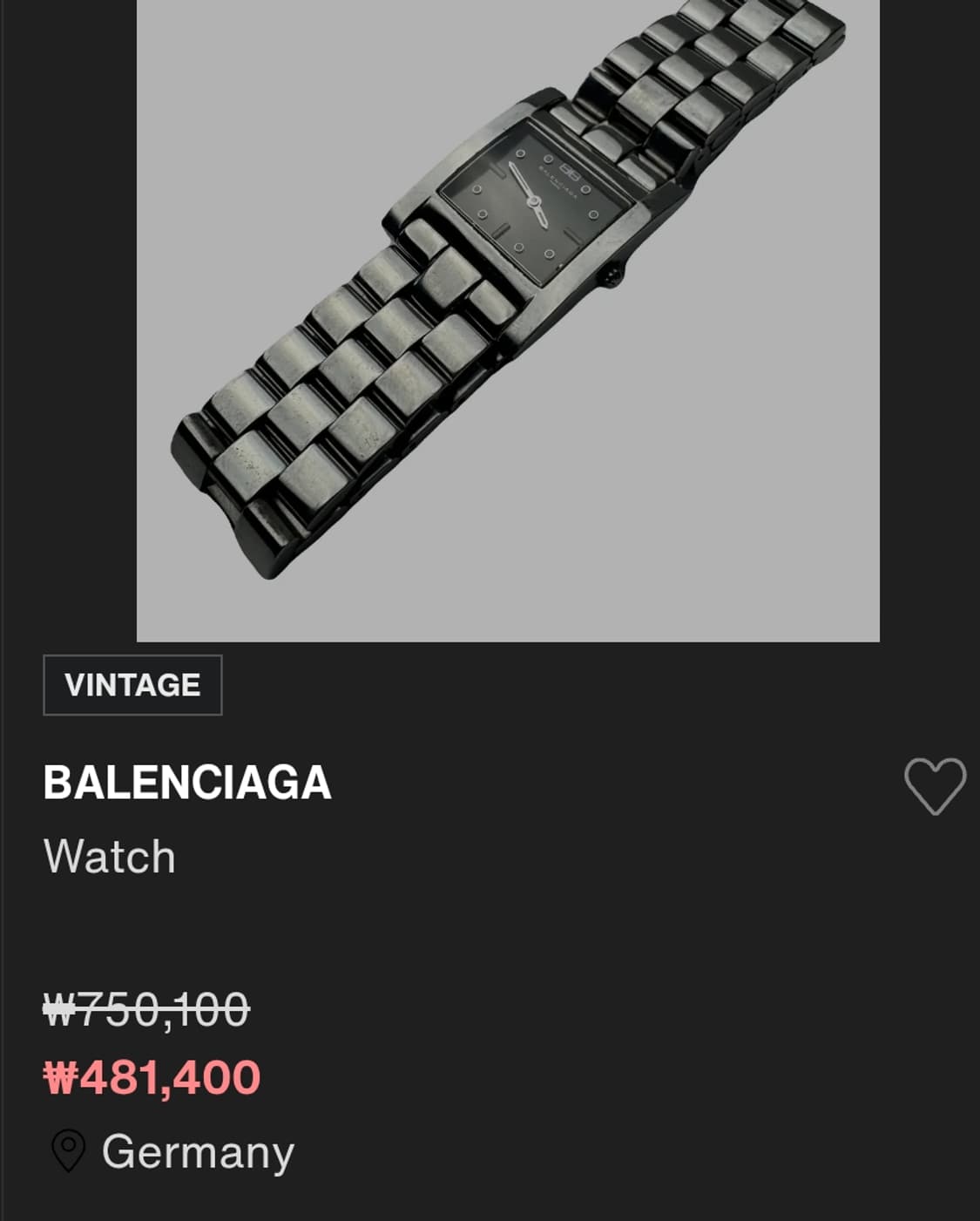 # 빈티지 발렌시아가 스퀘어 망치 여성명품시계 급처 상품이미지9