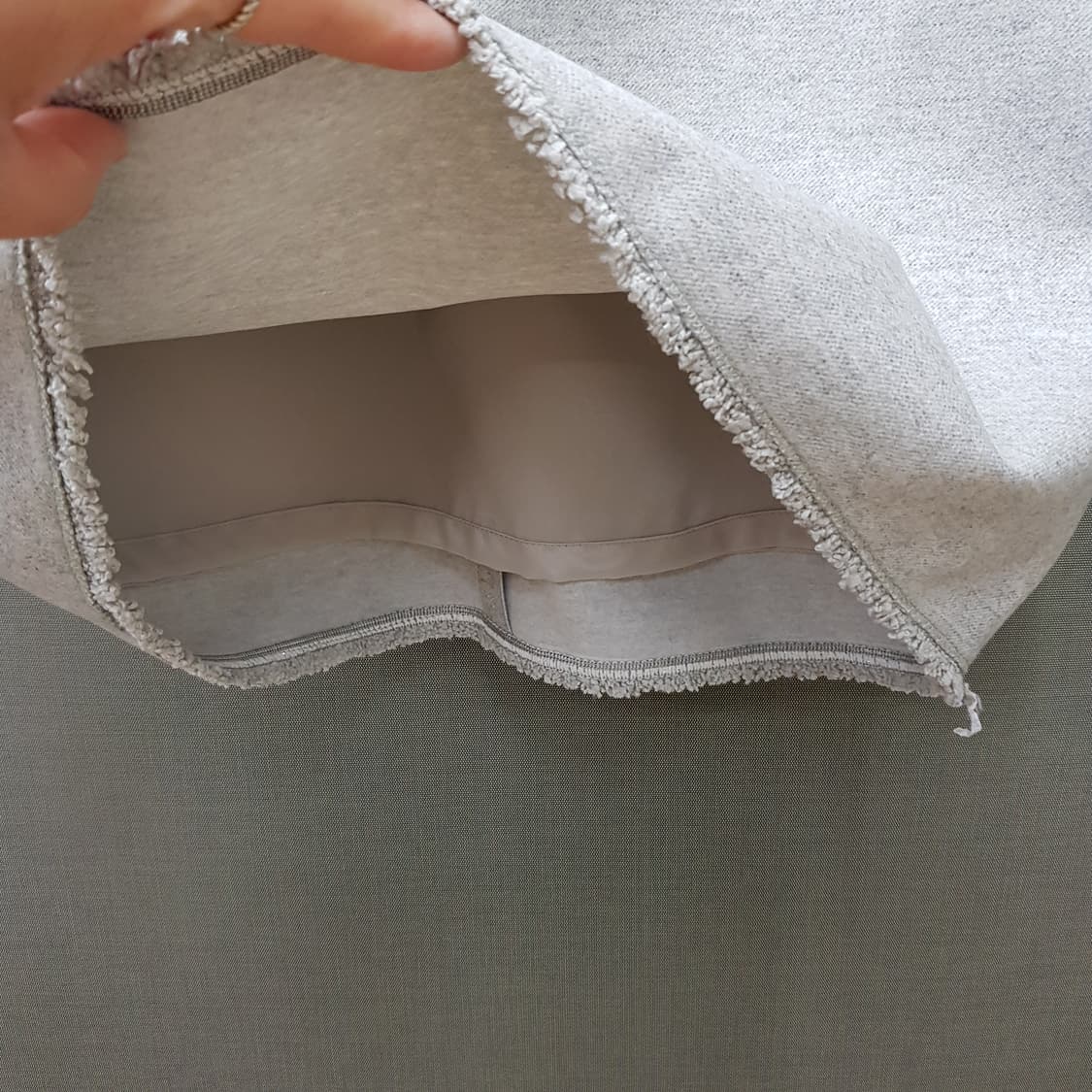 한섬 마인 울 블렌드 레이어드 원피스 82-94-160사이즈 상품이미지4