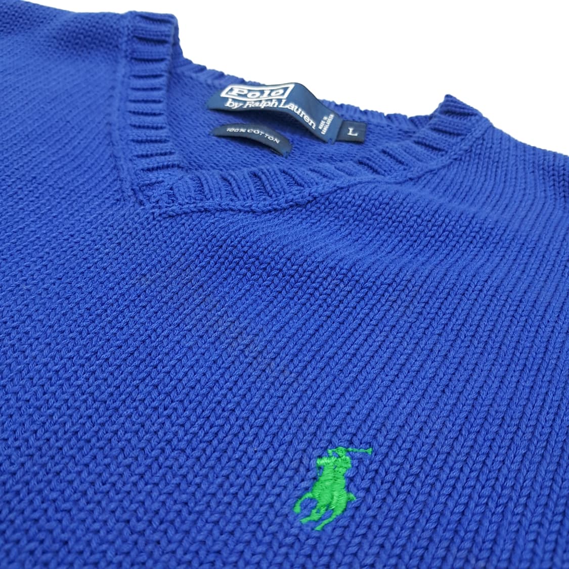 CN750 L 폴로 랄프로렌 블루 니트 조끼 베스트 상품이미지4