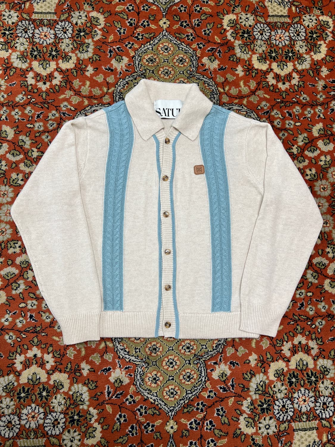 [M] 세터 파로 캐시미어 블렌드 칼라 니트 가디건 상품이미지1