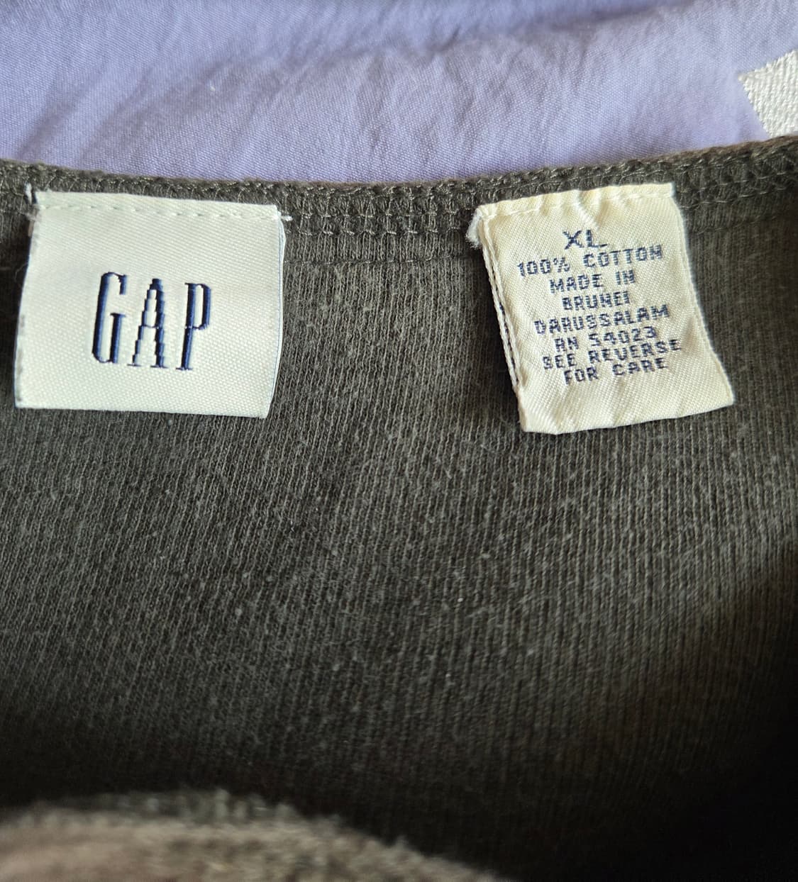 GAP 빈티지 헨리넥 긴팔 티셔츠 XL 상품이미지4