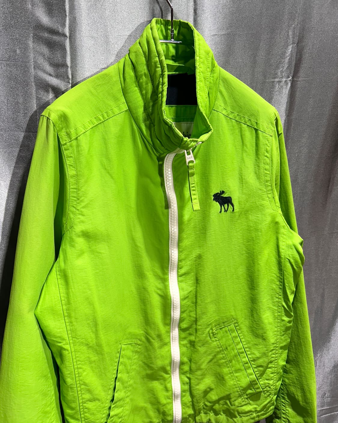 M 아베크롬비 심볼로고 그린 나일론 자켓 상품이미지4