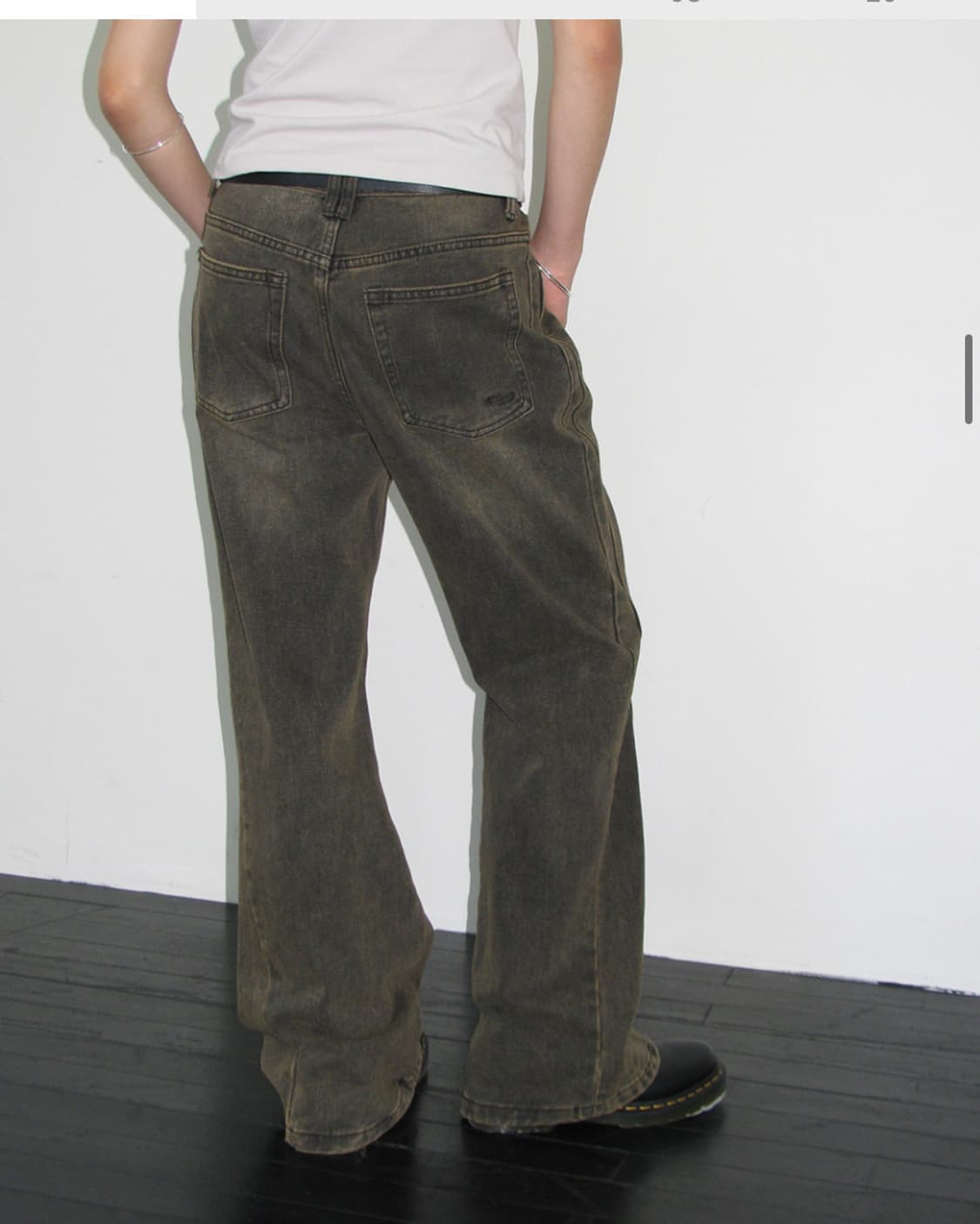 밀로 아카이브 커브드 플레어 진 워시드 브라운 상품이미지7