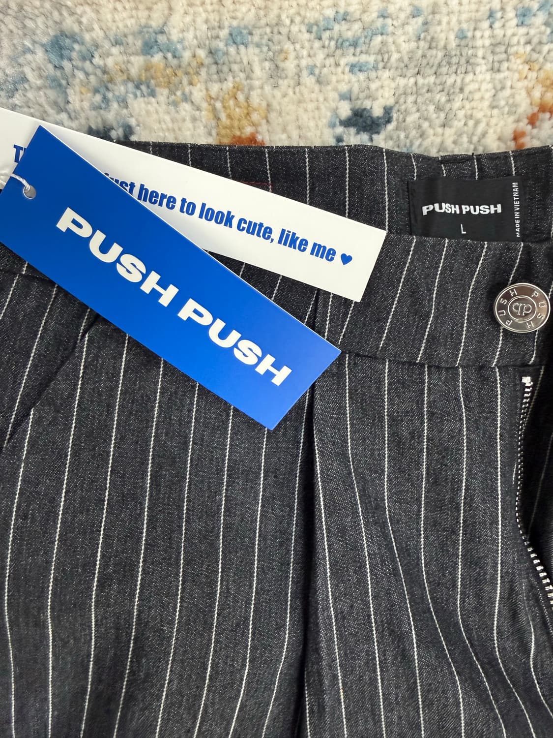 Pushpush 핀스트라이프 팬츠 상품이미지2