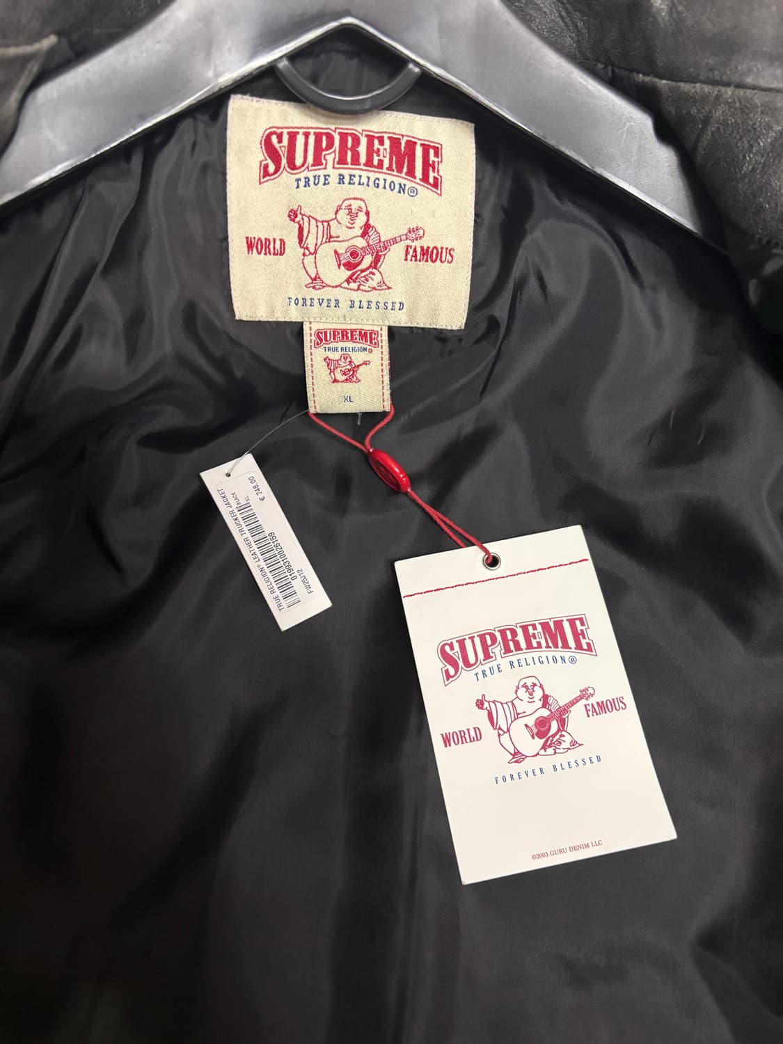 슈프림 x 트루릴리전 레더 트러커 자켓 블랙 (새제품) 상품이미지3