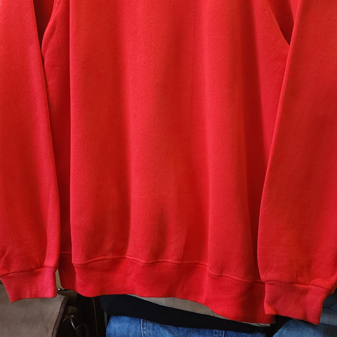 90s 헤인즈 빈티지 스웻셔츠 플레인 스웻셔츠 레드 L 상품이미지6