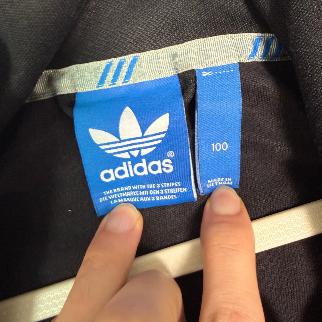 아디다스 스타 져지 블랙 100 트랙탑 올드스쿨 상품이미지3