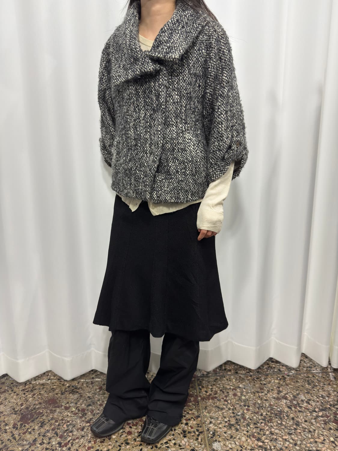 button wool half coat 상품이미지3