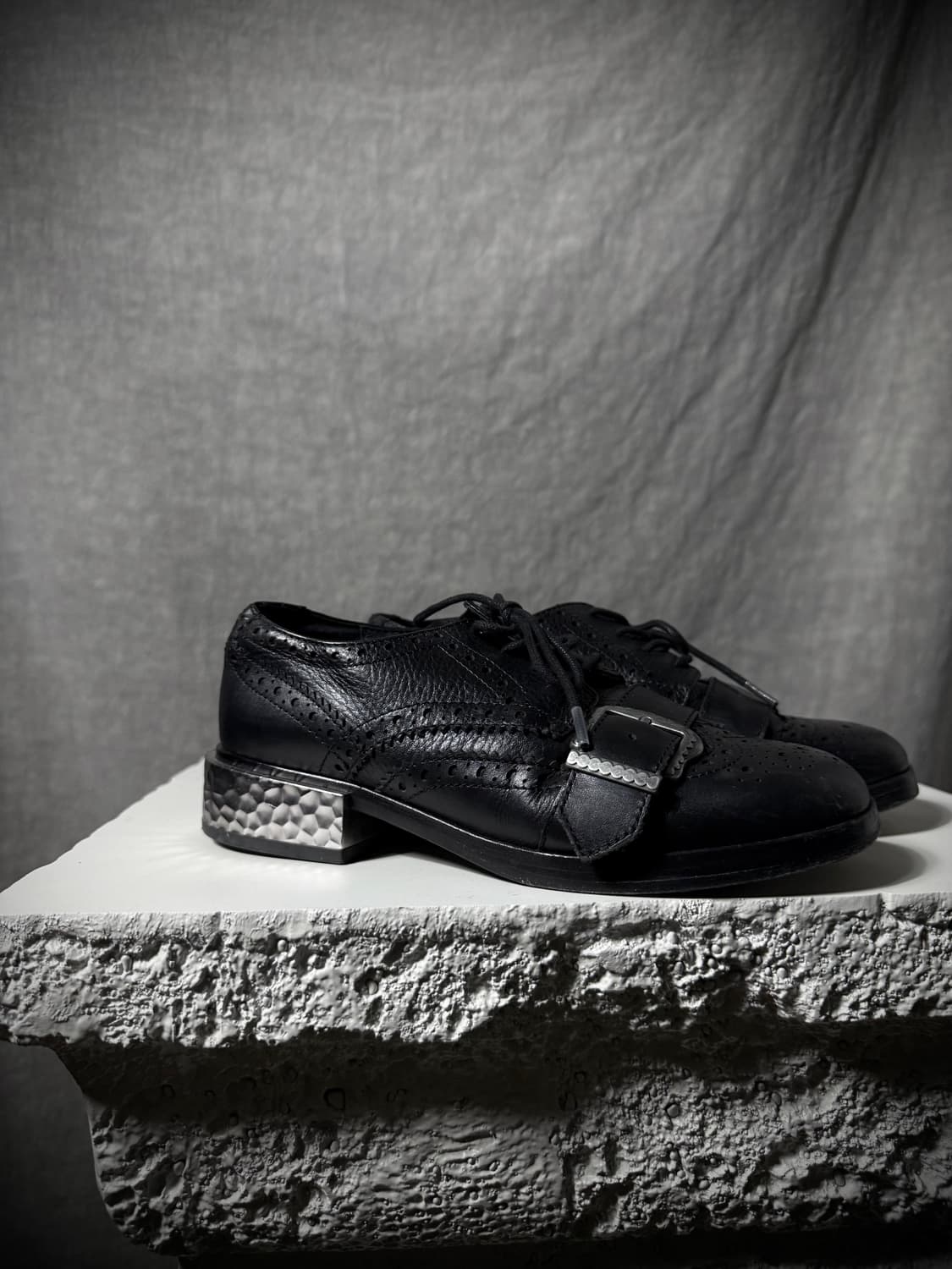 ASH Metal Block Heel Derby Shoes   상품이미지2