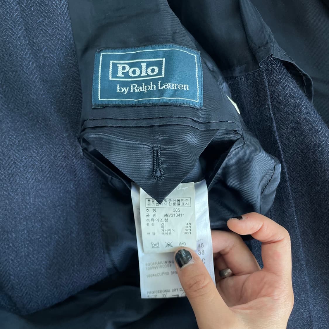 Polo  폴로 랄프로렌 이태리 캐시미어 린넨 3B 블레이져 자켓 상품이미지6