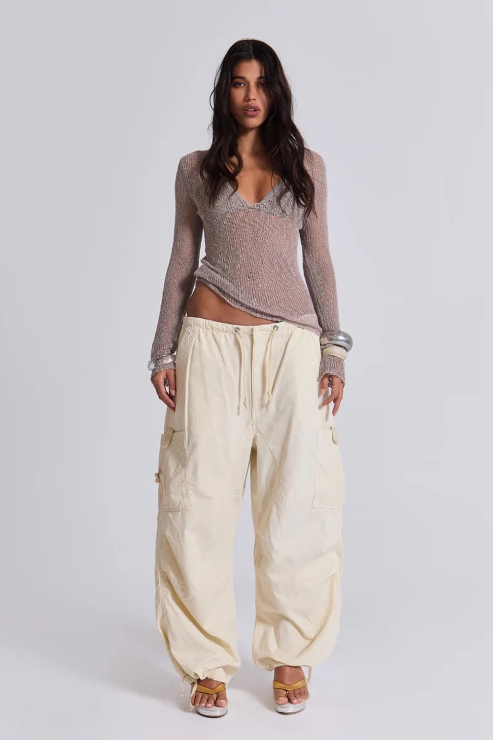 제이디드런던 Ecru parachute cargo pants 상품이미지1