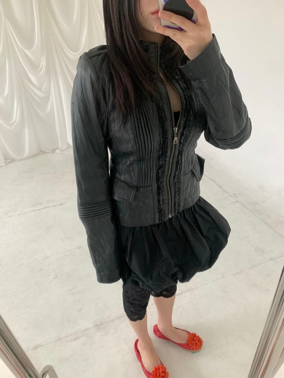 Slim fit Leather JK 상품이미지2