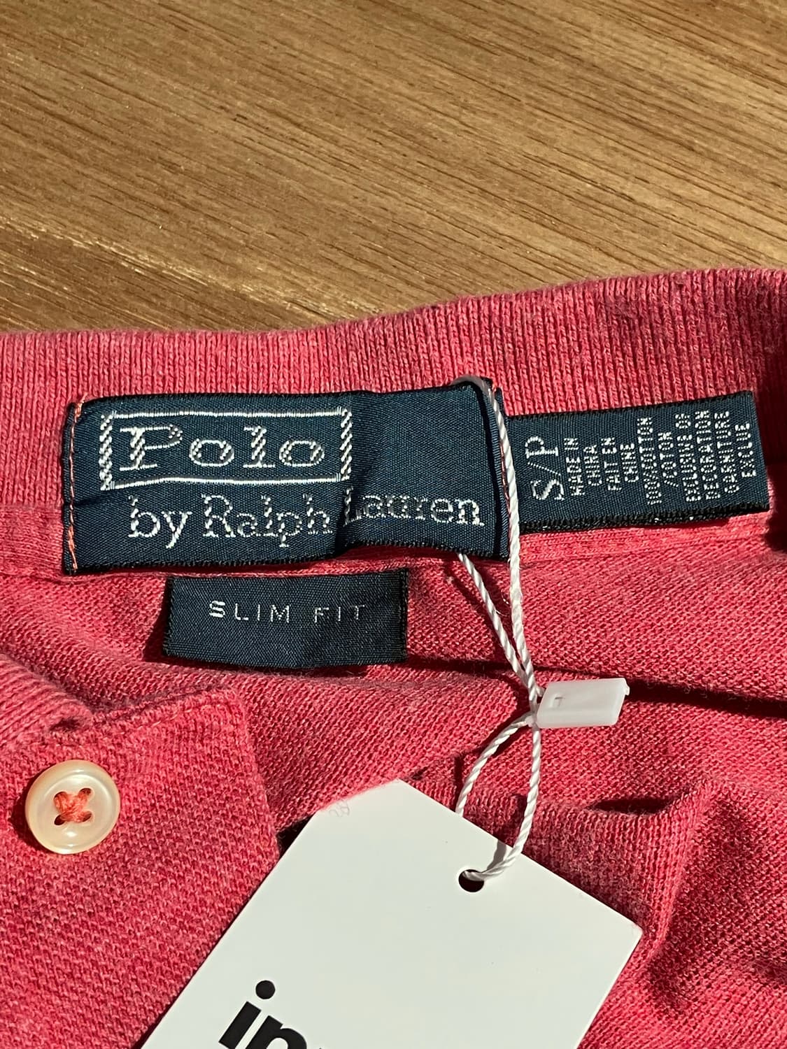 Polo Ralph Lauren 핑크 카라 반팔 티셔츠 S 상품이미지6