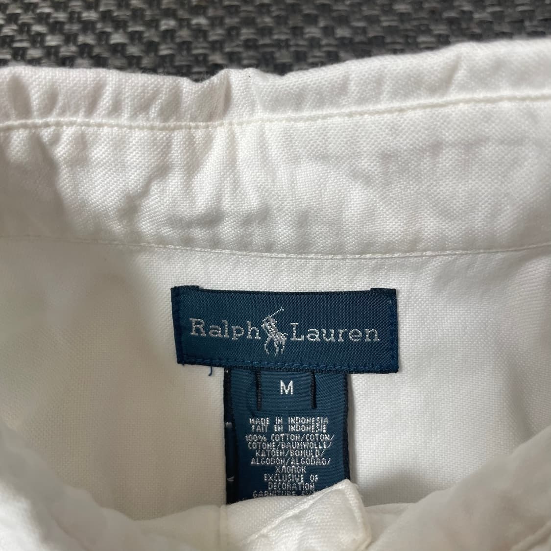 폴로 랄프로렌 화이트 빅포니 긴팔 셔츠 M 상품이미지4