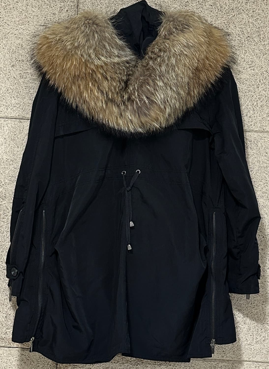 블랙 패딩 퍼 자켓 상품이미지3