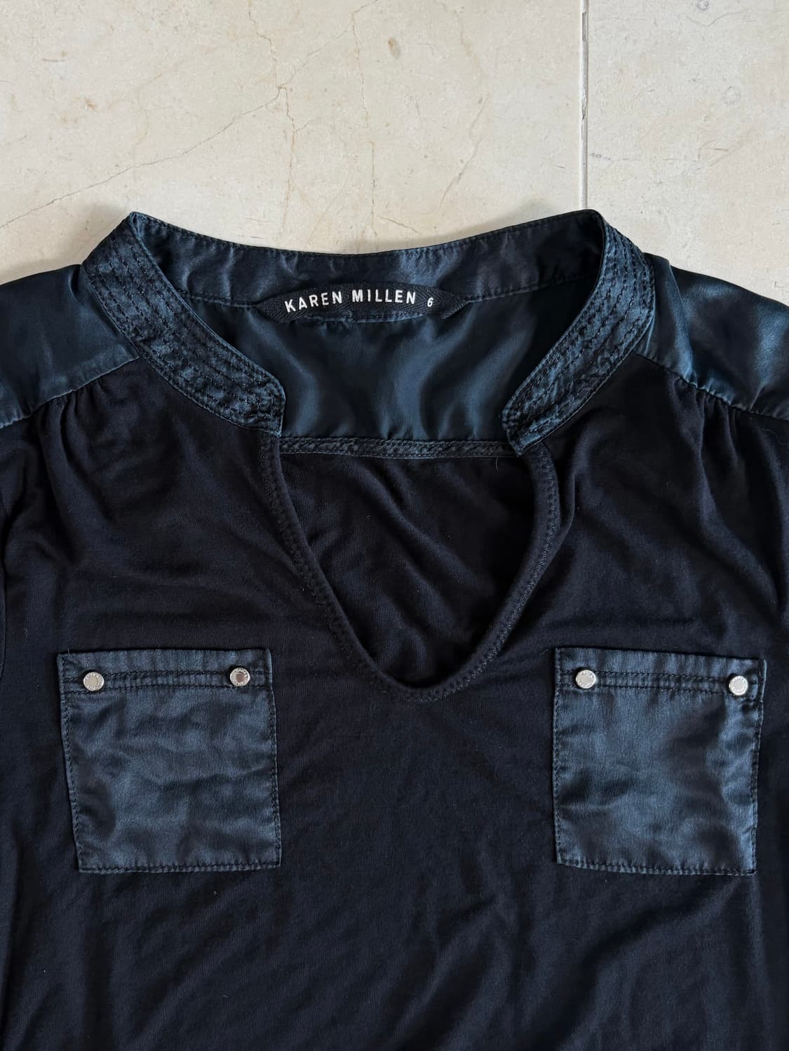 Karen Millen Pocket Detail Tee 상품이미지7