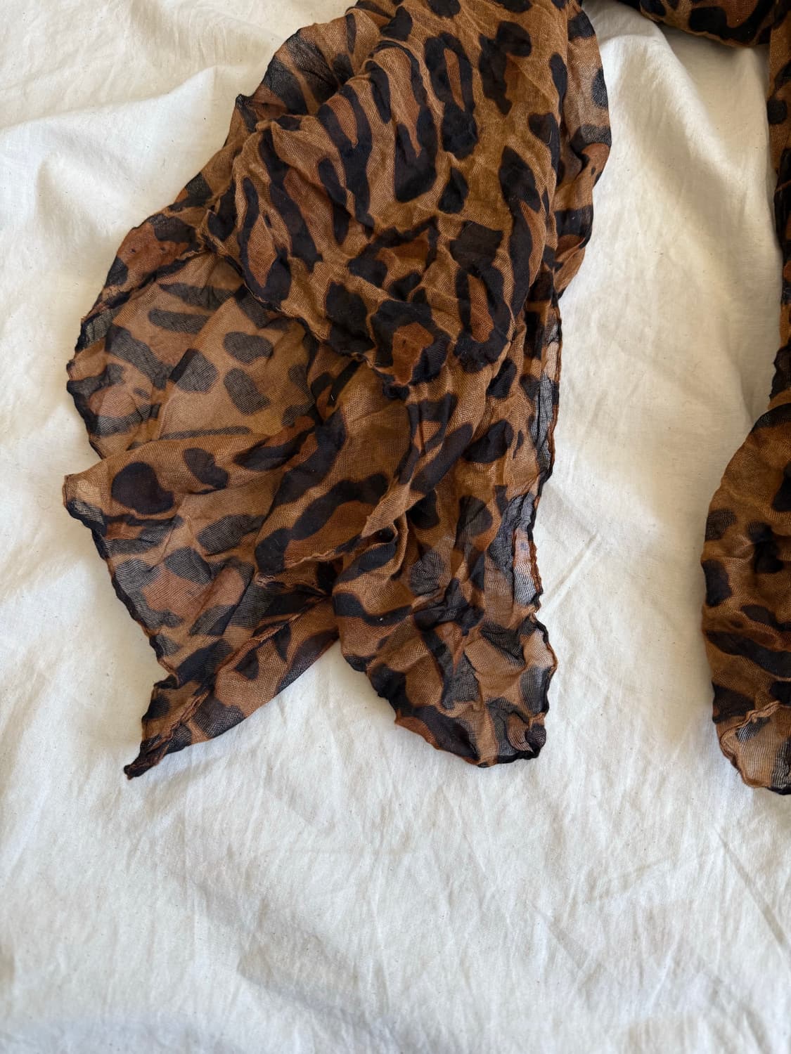 갸루펑크 호피 레오파드 스카프 머플러 상품이미지2