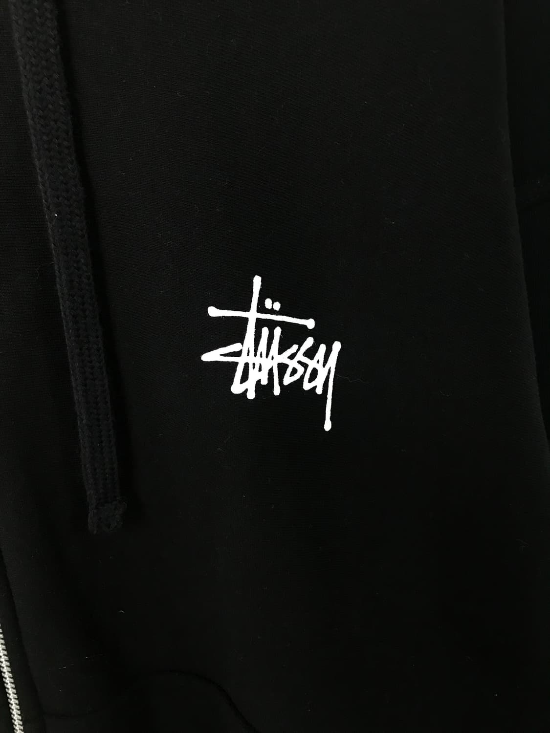 스투시 베이직 블랙 후드집업 상품이미지5