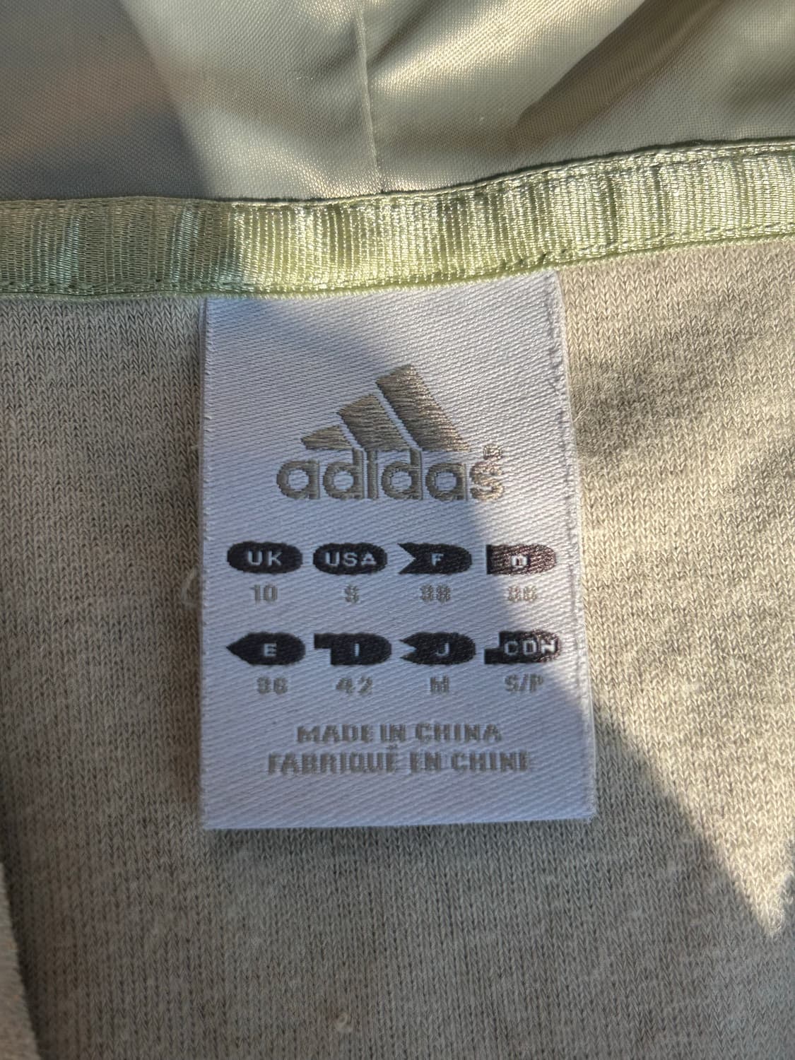 2000s 아디다스 y2k 글리터 아이보리 딱붙 후드집업 상품이미지4