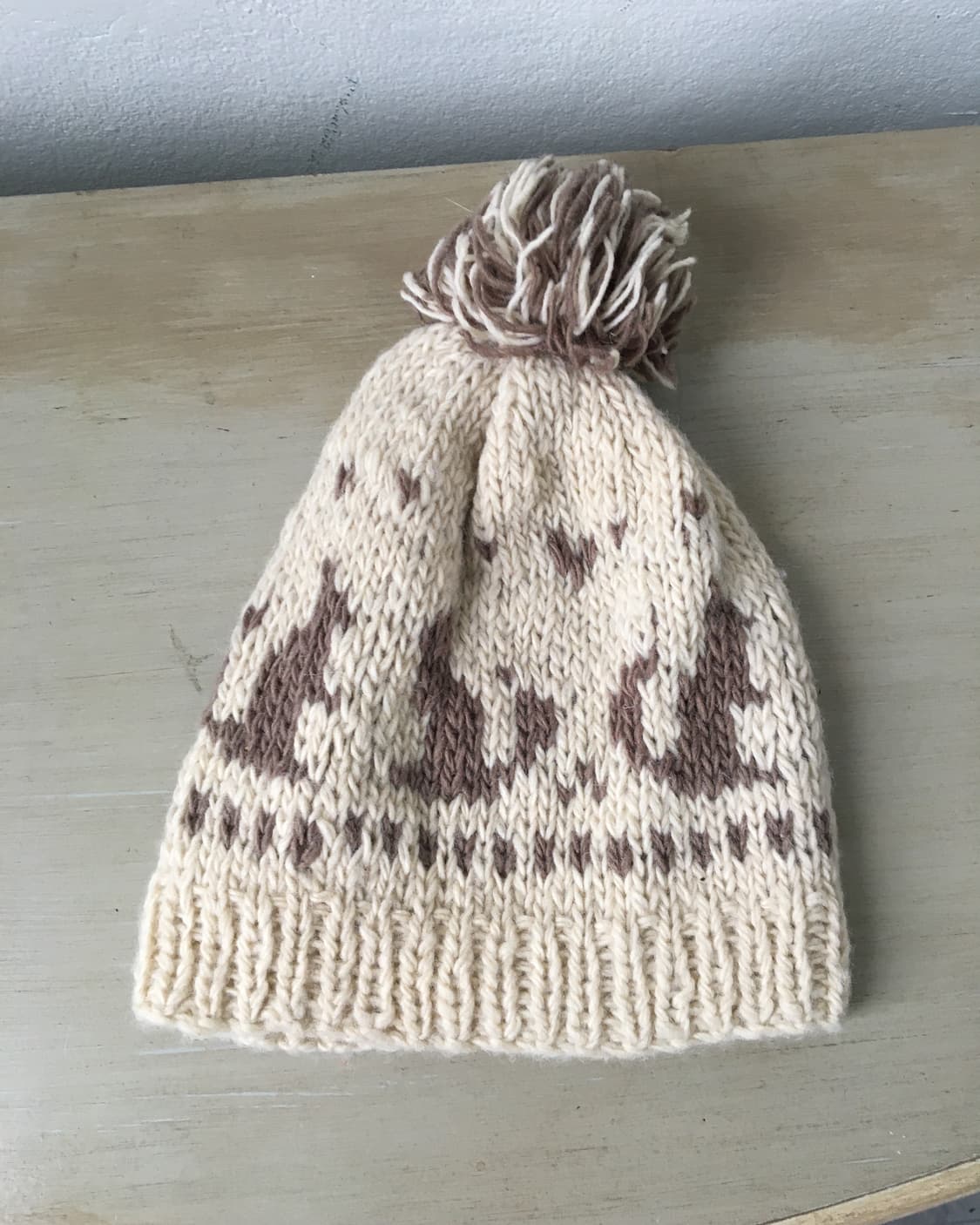 nordic pattern pom knit beanie 상품이미지4