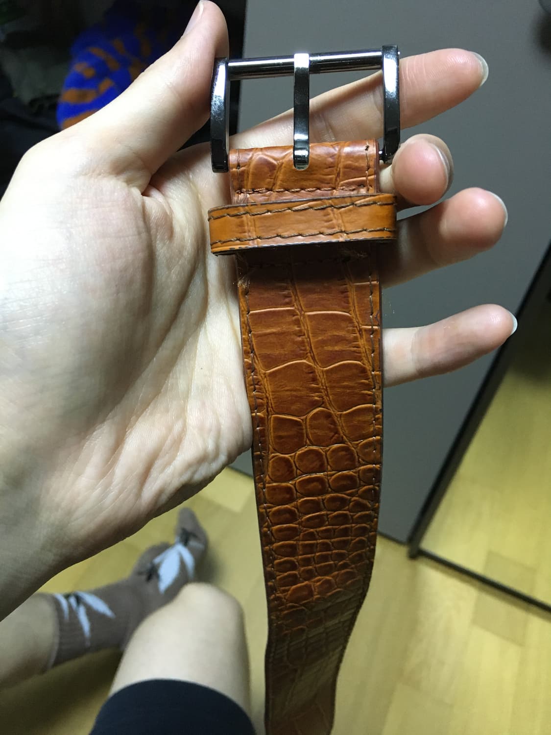 꼼데가르송 옴므 악어가죽 스퀘어 벨트  상품이미지3