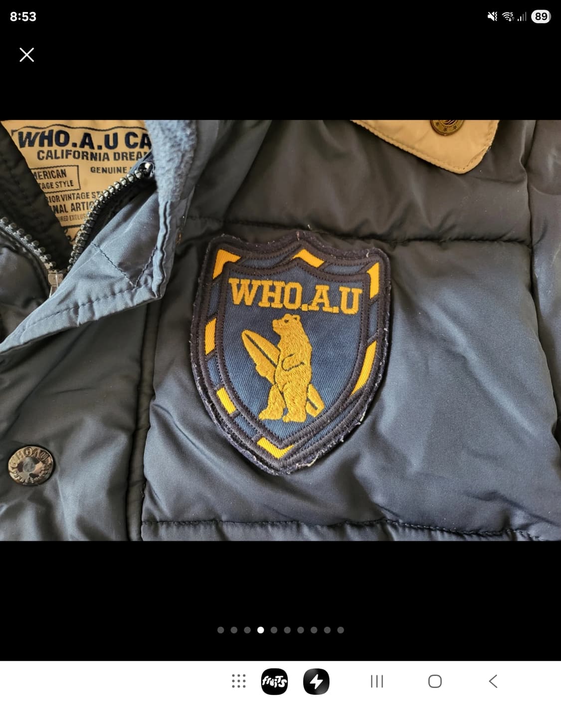 후아유 네이비 솜패딩 상품이미지4