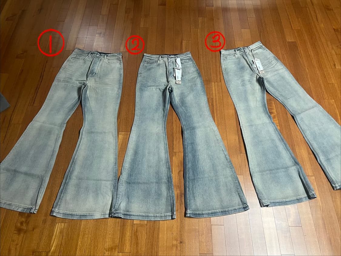 [29,30] 릭오웬스 다크쉐도우 볼란 부츠컷 미네랄 펄 DMP 상품이미지1