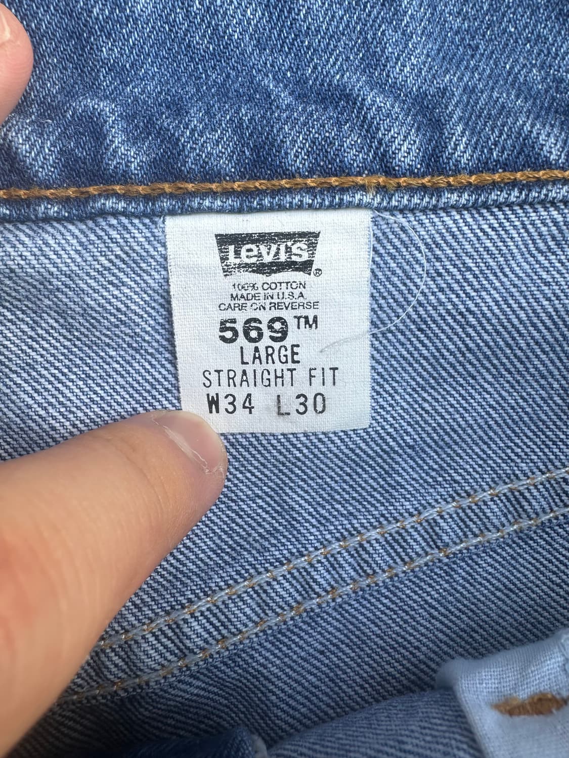 빈티지 90s 리바이스 569 데님 팬츠 상품이미지4