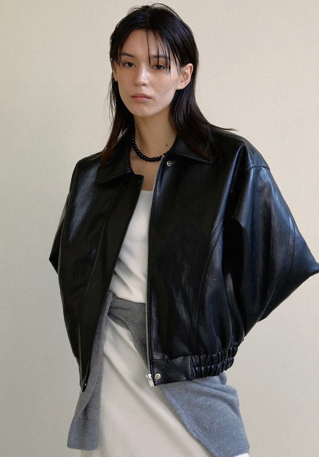 어그스트 빈티지 레더 블루종 상품이미지2