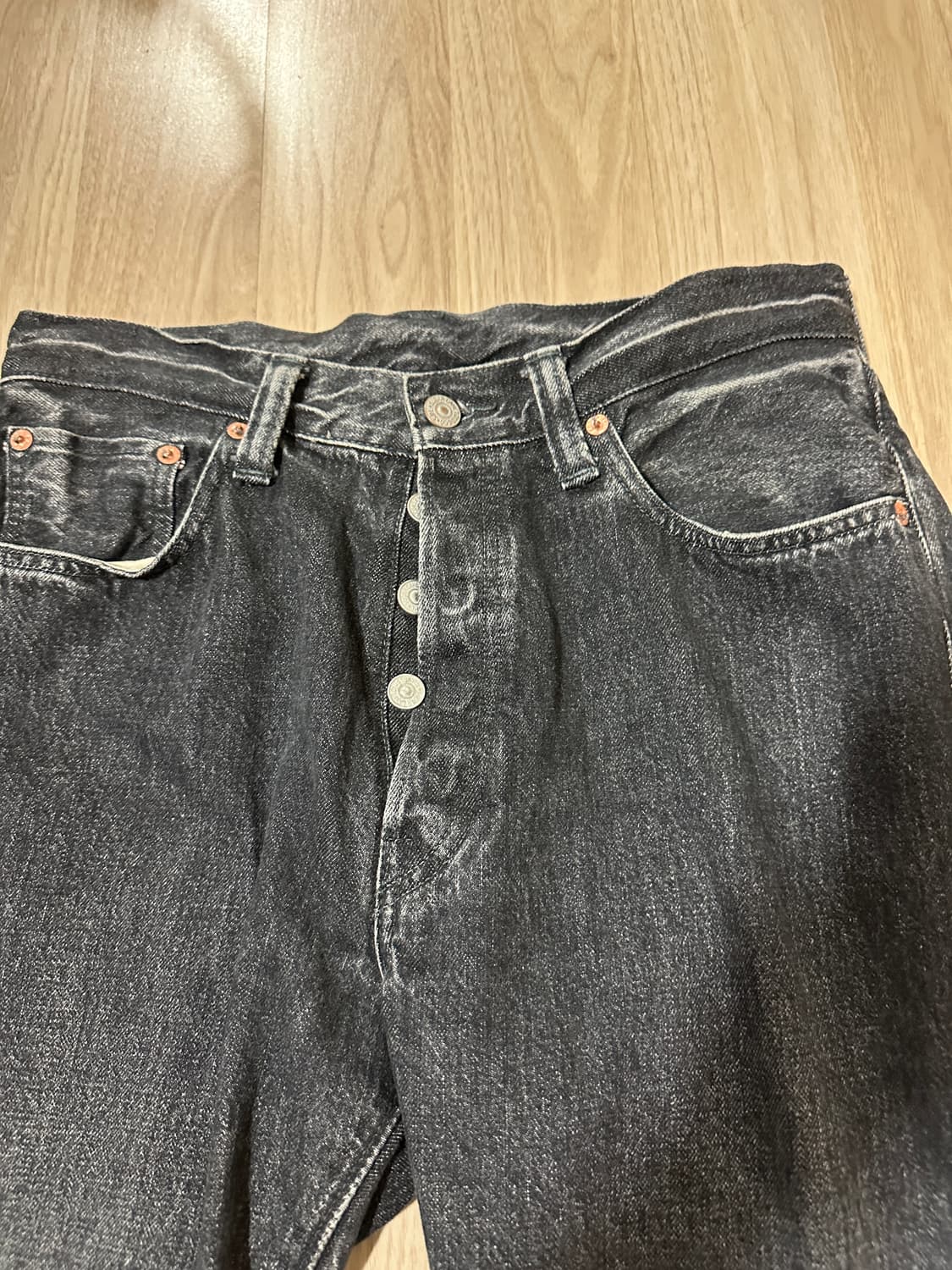 [30]슈가케인 1947 블랙 하드워시 데님 상품이미지3