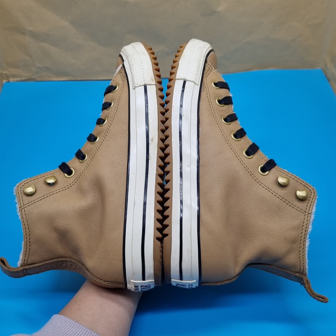컨버스 안감털 가죽 하이탑 255 상품이미지5