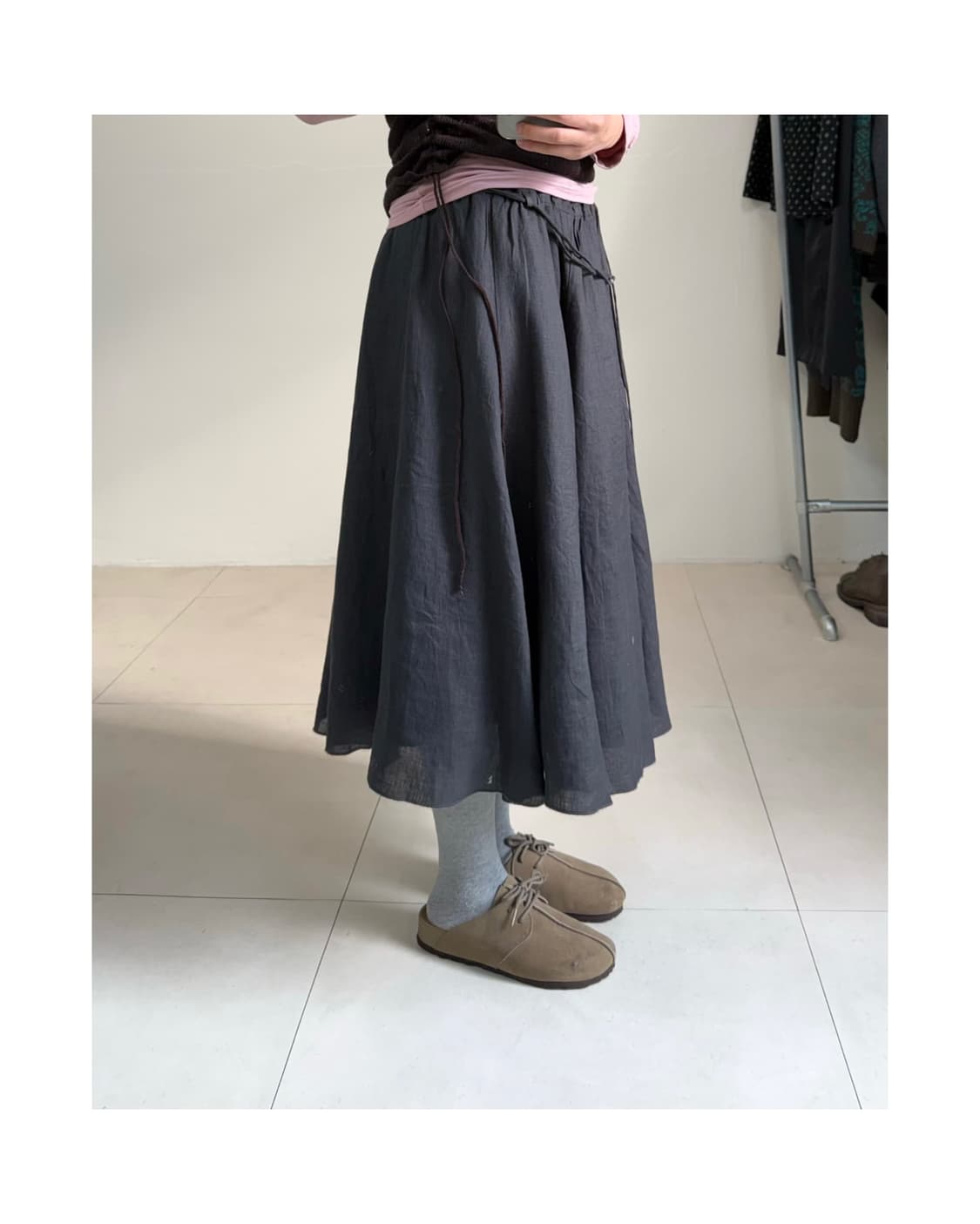 빈티지 린넨 스커트 상품이미지2