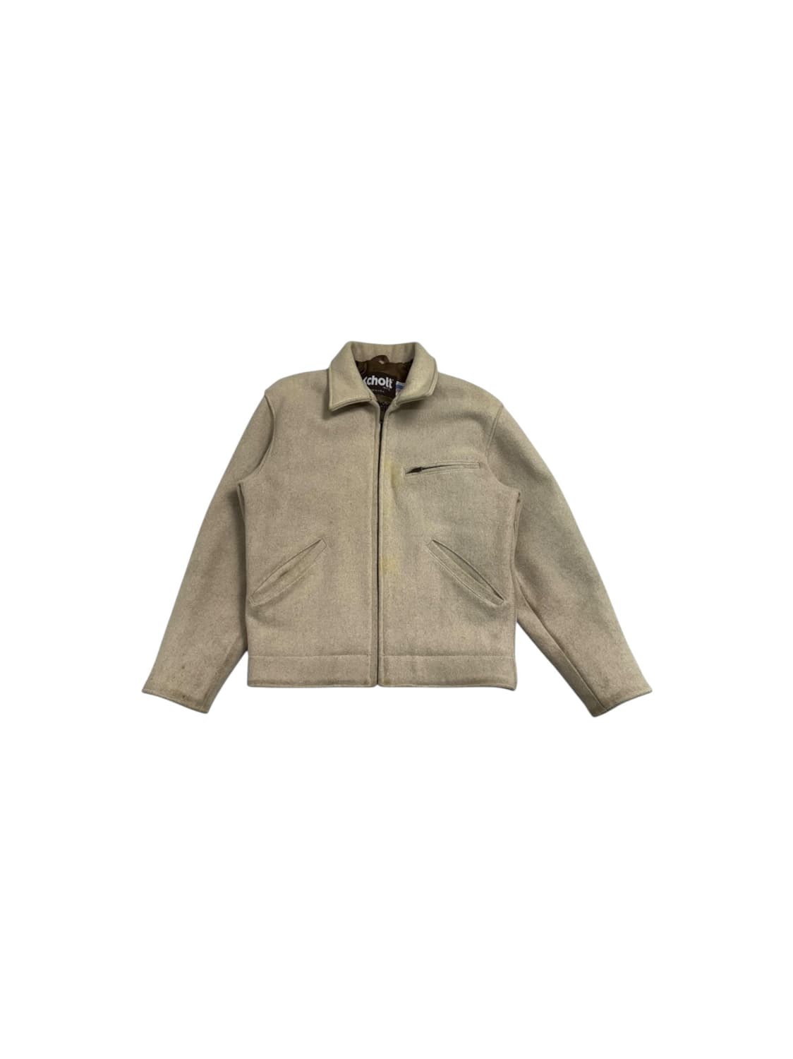 쇼트 빈티지 울 재킷 베이지 상품이미지1