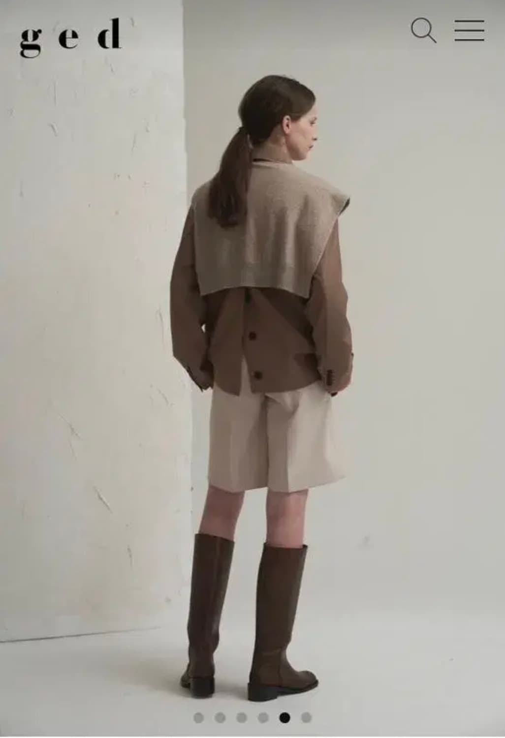 게드 GED 니트 숄 오트밀 21FW KINT SHAWL - OATMEA 상품이미지3