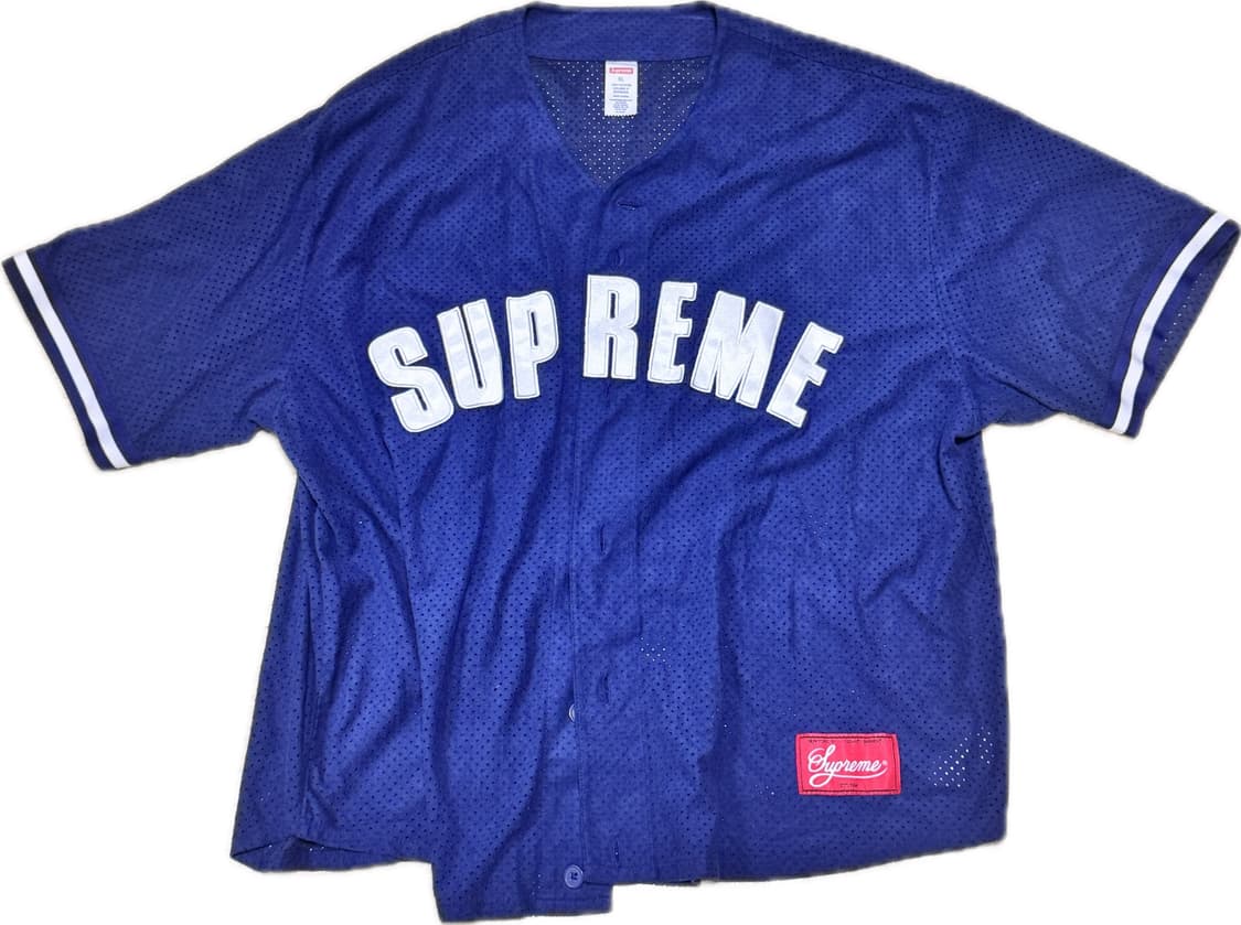 슈프림 울트라스웨이드 메쉬 베이스볼 저지 네이비 - 24SS 상품이미지2