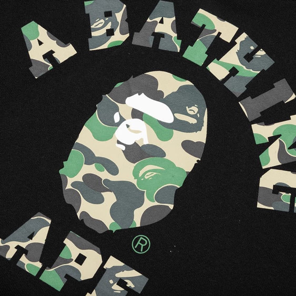 베이프 ABC 카모 컬리지 후드 블랙 상품이미지3