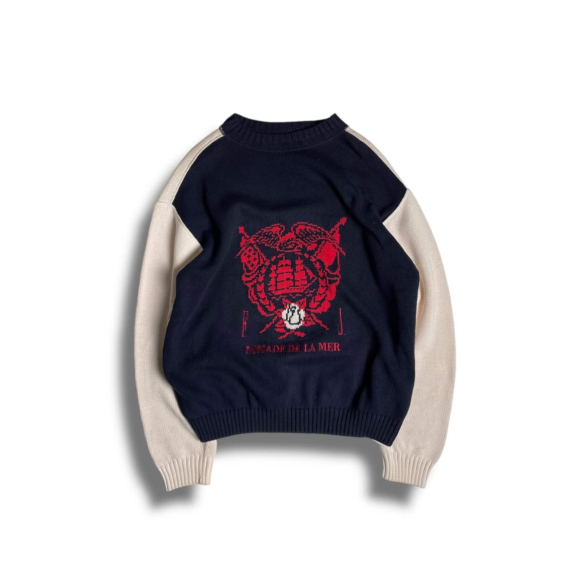 91aw 지안프랑코 페레 코튼 네이비 니트 (italy)   상품이미지1