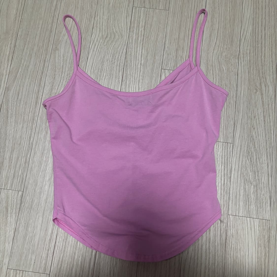 플리즈노팔로우 달린 셔링 슬리브리스 탑 핑크 나시 상품이미지5