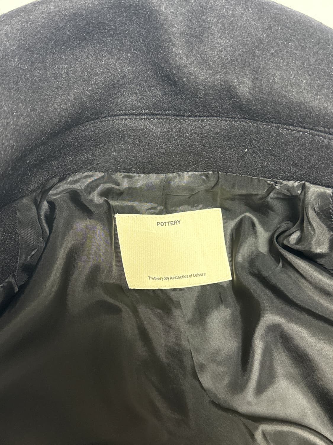 [단순착용/신품급] 포터리 울 피코트 블랙 1사이즈 상품이미지3