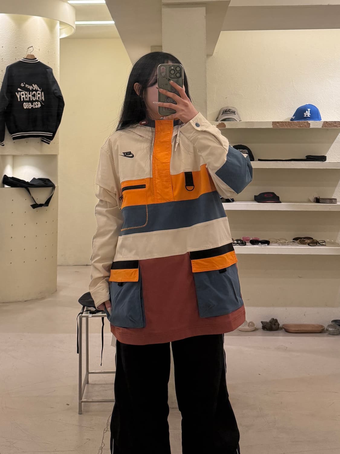 나이키 나일론 올드스쿨 무드 멀티포켓 아노락 U740 상품이미지1