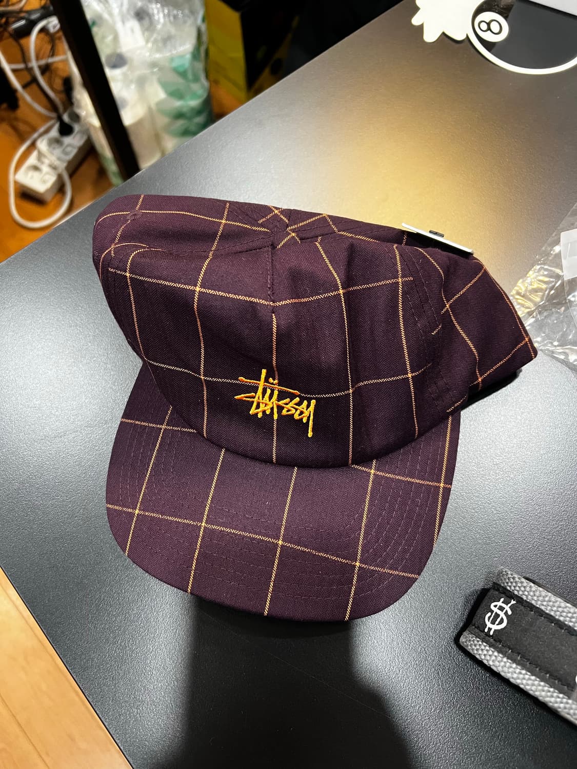 스투시 체크 캡 상품이미지1