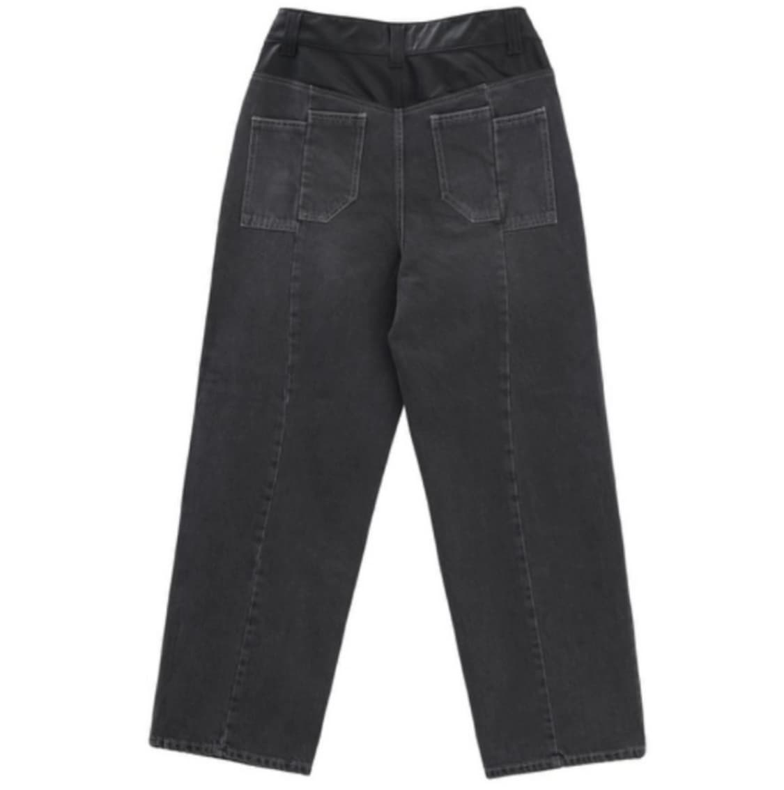 에드 디바이드 레더 와이드 데님 그레이 상품이미지5